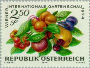 Stamp, Fruits, Austria,  , Expositions, Fruits, Plants (Flora)