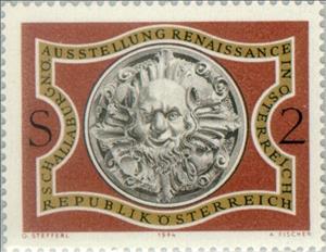 Stamp, Satyr head of terracotta, Schalla Castle near Melk, Austria,  , Sculptures, Mythology, Expositions, Castles, Renaissance
