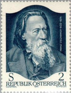 Stamp, Stelzhamer, Franz (1802-1874) dialect poet, Austria,  , Literary People (Poets and Writers)