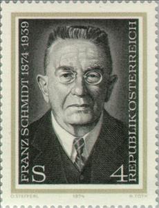 Stamp, Franz Schmidt (1874-1939) composer, Austria,  , Music, Composers