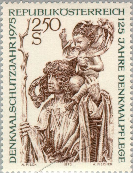 St. Christoporus with Jesus, altar parish church Kefermarkt