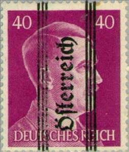Stamp, Overprint German stamp Hitler, Austria,  , Heads of State