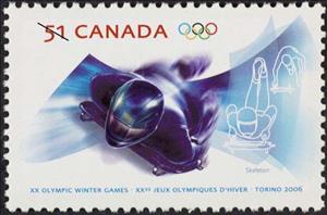 Stamp, Skeleton, Canada,  , Olympic Games