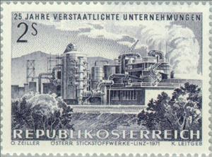 Stamp, Nitrogen factory, Linz, Austria,  , Industry, Chemistry