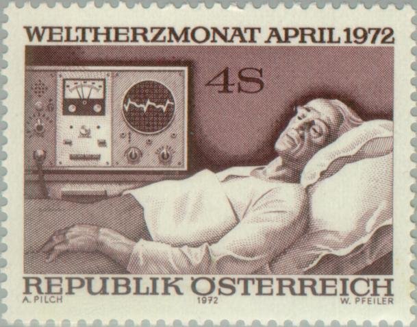 Patient with heart monitor