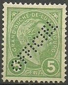Grand Duke Adolf - Official (Perfin)