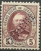 Grand Duke Adolf - Official (Perfin)