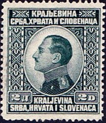 Stamp, King Alexander, Kingdom of Serbs, Croats and Slovenes,  , Heads of State, Kings