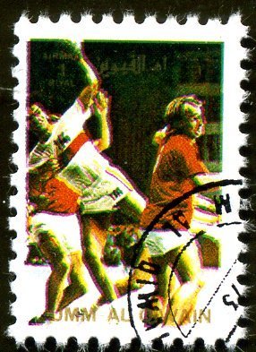 Stamp, Handball, Umm al-Qiwain,  , Olympic Games, Handball