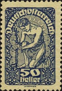 Stamp, Allegory, Austria,  