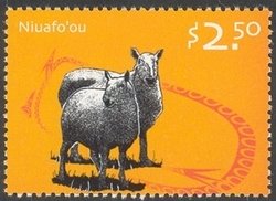 Stamp, Celebrating the Year of the Sheep 2003, Niuafo'ou,  , Sheep, Chinese New Year, Animals (Fauna)