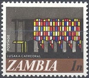 Stamp, Cathedral in Lusaka, Zambia,  , Churches - Cathedrals - Basilicas - Chapels