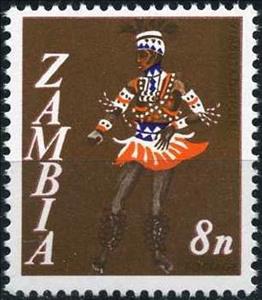 Stamp, Vimbuza dancer, Zambia,  