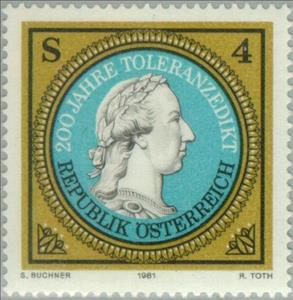 Stamp, Emperor Joseph II (1741-1790), Austria,  , Heads of State, Emperors