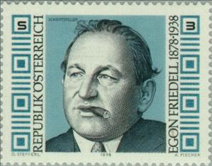 Stamp, Friedell, Egon (1878-1938) writer, Austria,  , Authors