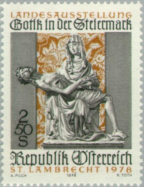 Admonter Pieta (1410) mural relief, Steiermark