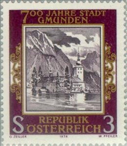Stamp, Orth Castle in Gmunden, Austria,  , Towers, Castles