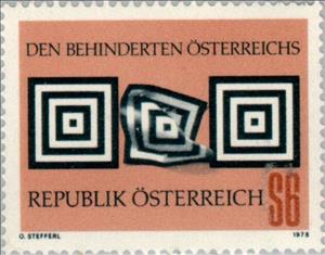 Stamp, Symbolism, Austria,  , Healthcare, Disabled, Conferences