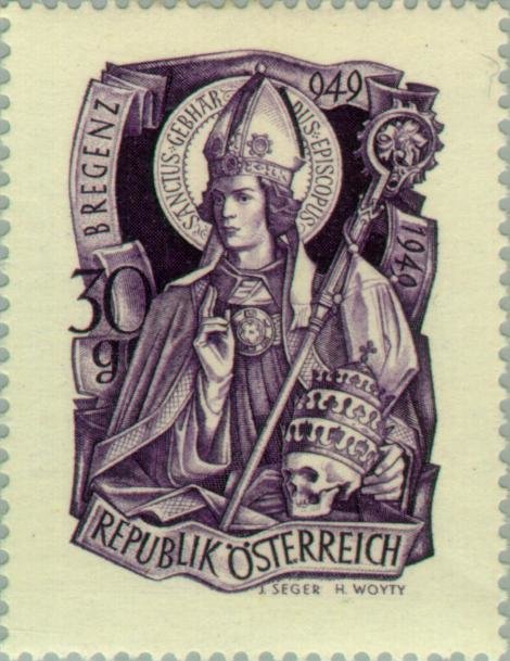 Saint Gebhard (949-95) patron saint of Vorarlberg