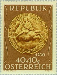 Stamp, Riders seal of Duke Friedrich II (d. 1246), Austria,  , Seals (Emblems)