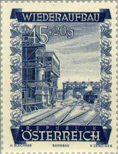 Stamp, Signal box of Vienna South Station, Austria,  , Industry, Railways, Stations