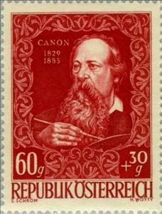 Stamp, Hans Canon (1829-85) painter, Austria,  , Painters
