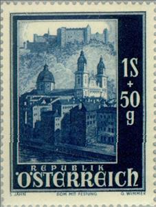 Stamp, Cathedral & fortress, Austria,  , Towers, Fortresses / Strongholds, Churches - Cathedrals - Basilicas - Chapels
