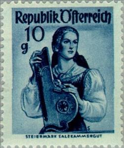 Stamp, Styria, Salzkammergut, Austria,  , Folklore, Suits and Costumes