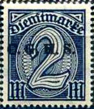 C.G.H.S. on Dienstmarke Wm II
