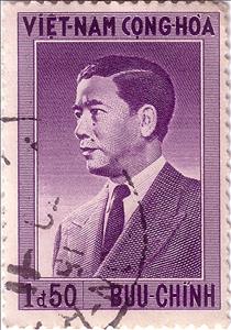 Stamp, Ngo Dinh Diem, Vietnam, South,  