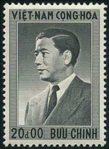 Stamp, Ngo Dinh Diem, Vietnam, South,  