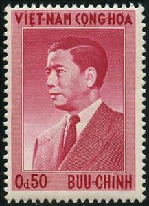 Stamp, Ngo Dinh Diem, Vietnam, South,  