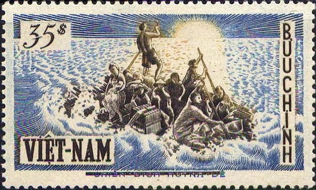 Boat with Evacuations Poeple