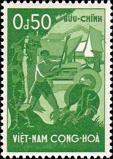 Farmers, Tractor and Village