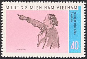 Stamp, In the Face of the Enemy, Vietcong, National Liberation Front,  