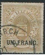 Coat of arms Luxembourg (Surcharged)
