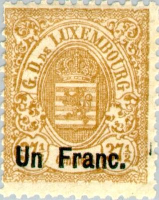 Coat of arms Luxembourg (Surcharged)