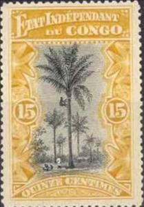 Stamp, Palm Trees, Congo, Free State,  , Trees