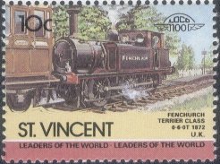 Stamp, Fenchurch Terrier-Class, Saint Vincent and The Grenadines,  , Railways