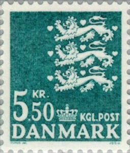 Stamp, Coat of arms, Denmark,  , Heraldic Animals, Coats of Arms