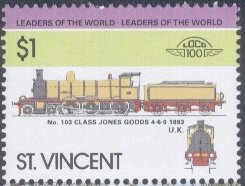 Stamp, No. 103 Class Jones Goods, Saint Vincent and The Grenadines,  , Railways