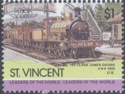 Stamp, No. 103 Class Jones Goods, Saint Vincent and The Grenadines,  , Railways