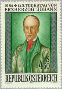 Stamp, Archduke Johann (1782-1859) painting by Julius Schnorr, Austria,  , Royalty, Paintings, Dukes