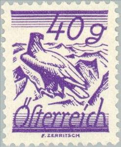 Stamp, Golden Eagle (Aquila chrysaetos), Austria,  , Birds, Birds of Prey, Eagles, Animals (Fauna)