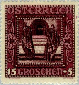 Stamp, Combat between Kriemhild & Brunhild before Worms cathedral, Austria,  , Legends, Churches - Cathedrals - Basilicas - Chapels