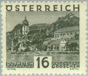 Stamp, Dürnstein, Lower Austria - large format, Austria,  , Landscapes, Towers, Townscapes / City Views