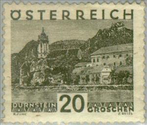 Stamp, Dürnstein, Lower Austria - large format, Austria,  , Landscapes, Towers, Townscapes / City Views