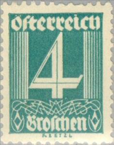 Stamp, Numericals, Austria,  , Numbers