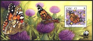 Souvenir Sheet, Painted Lady (Vanessa cardui), Ireland,  , Insects, Butterflies, Animals (Fauna)