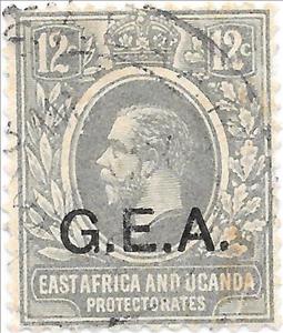 Stamp, Overprinted G.E.A., Tanganyika,  